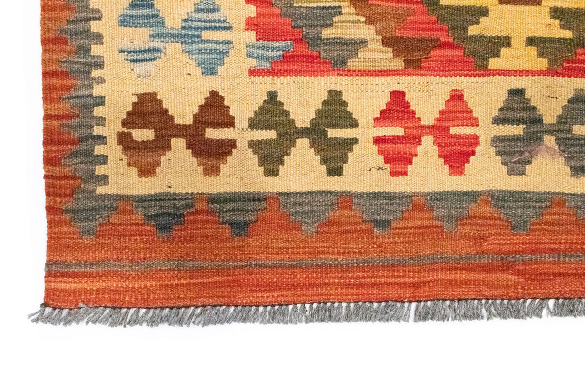 Runner Kelim Carpet - orientalisk matta - 204 x 97 cm - orange