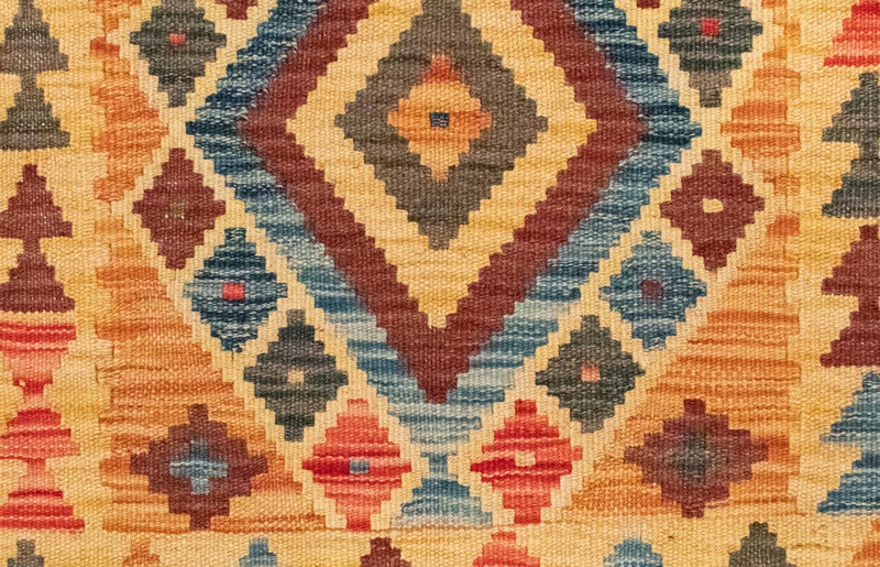 Kelim Carpet - orientalisk matta - 127 x 86 cm - gul