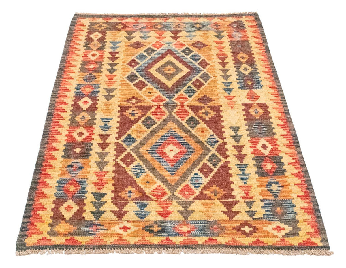 Kelim Carpet - orientalisk matta - 127 x 86 cm - gul