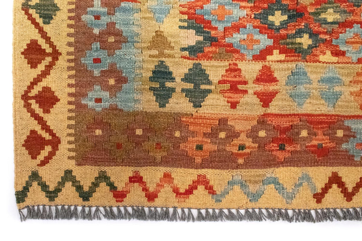 Kelim Carpet - orientalisk matta kvadrat  - 115 x 106 cm - flerfärgad