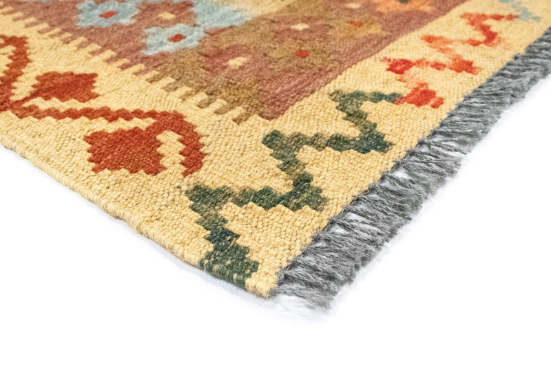 Kelim Carpet - orientalisk matta kvadrat  - 115 x 106 cm - flerfärgad