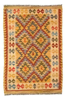 Kelim Carpet - orientalisk matta - 126 x 80 cm - orange