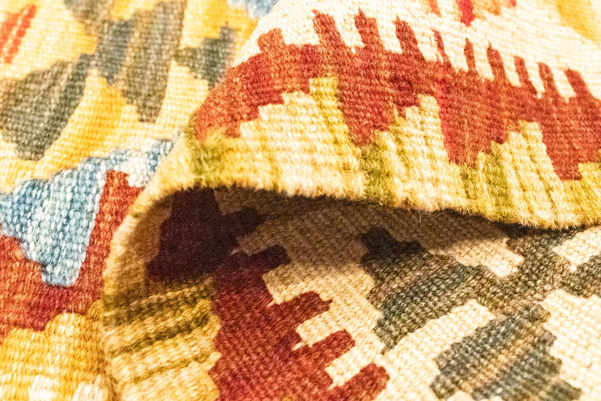 Kelim Carpet - orientalisk matta - 126 x 80 cm - orange