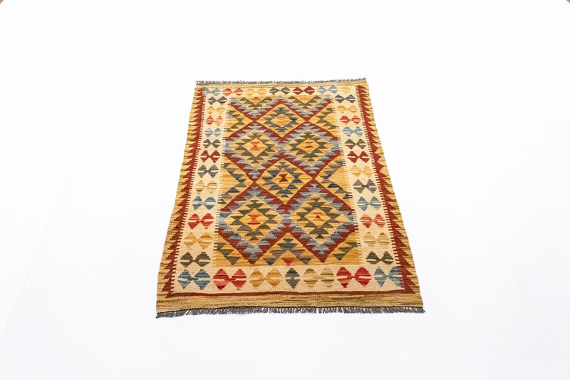 Kelim Carpet - orientalisk matta - 126 x 80 cm - orange