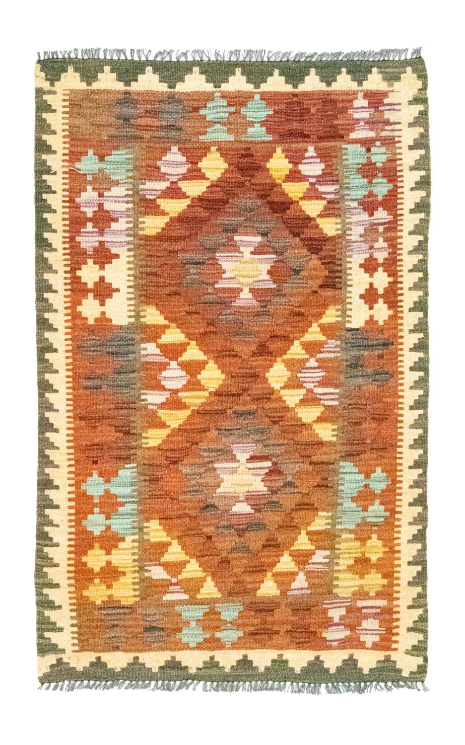 Kelim Carpet - orientalisk matta - 121 x 73 cm - orange