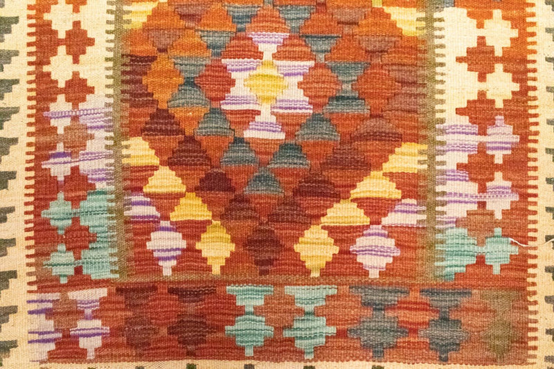 Kelim Carpet - orientalisk matta - 121 x 73 cm - orange