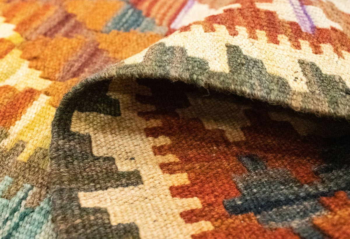 Kelim Carpet - orientalisk matta - 121 x 73 cm - orange