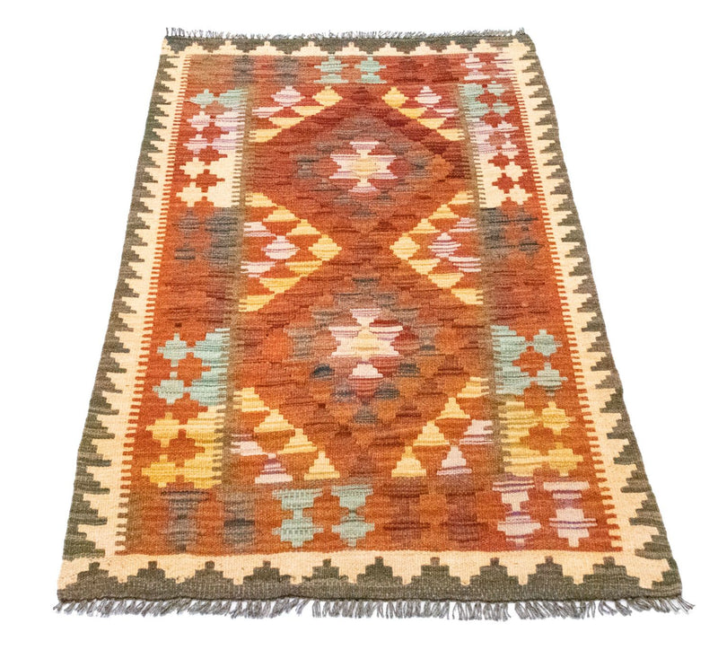 Kelim Carpet - orientalisk matta - 121 x 73 cm - orange
