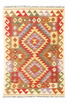 Kelim Carpet - orientalisk matta - 117 x 75 cm - röd
