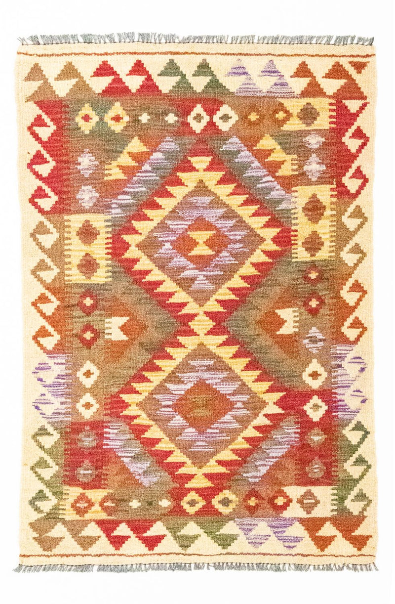 Kelim Carpet - orientalisk matta - 117 x 75 cm - röd