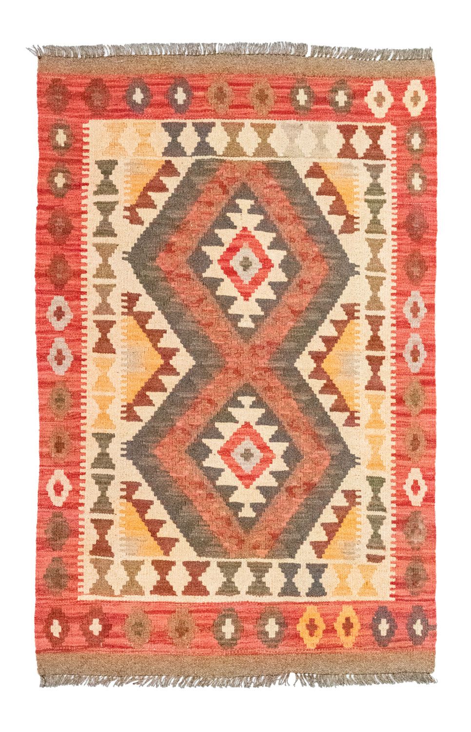 Kelim Carpet - orientalisk matta - 120 x 77 cm - orange