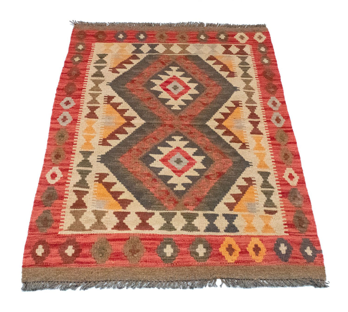 Kelim Carpet - orientalisk matta - 120 x 77 cm - orange