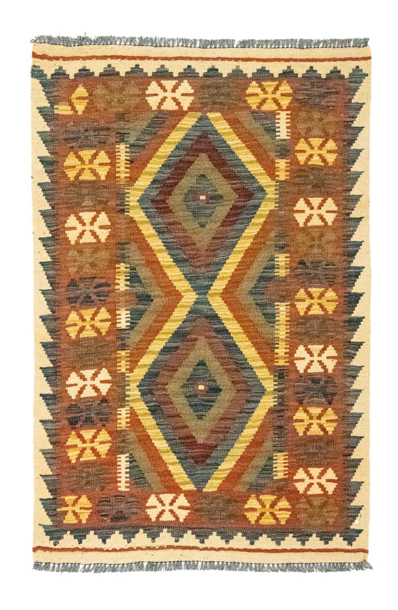 Kelim Carpet - orientalisk matta - 127 x 83 cm - brun
