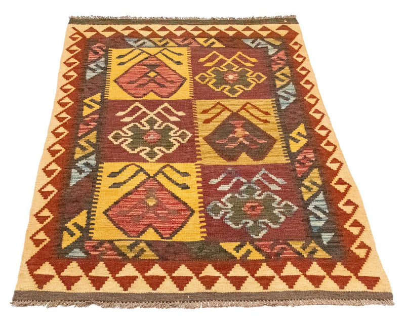 Kelim Carpet - orientalisk matta - 131 x 88 cm - brun