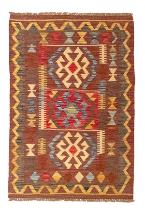 Kelim Carpet - orientalisk matta - 125 x 86 cm - brun
