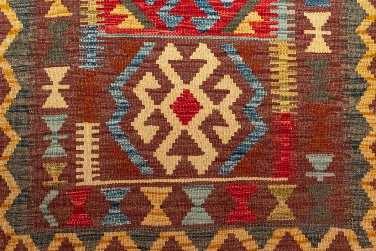 Kelim Carpet - orientalisk matta - 125 x 86 cm - brun