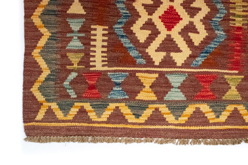 Kelim Carpet - orientalisk matta - 125 x 86 cm - brun