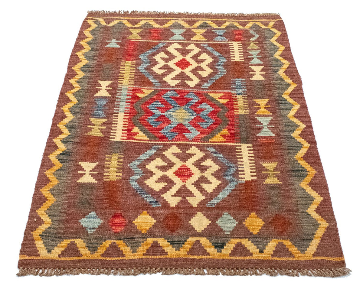 Kelim Carpet - orientalisk matta - 125 x 86 cm - brun