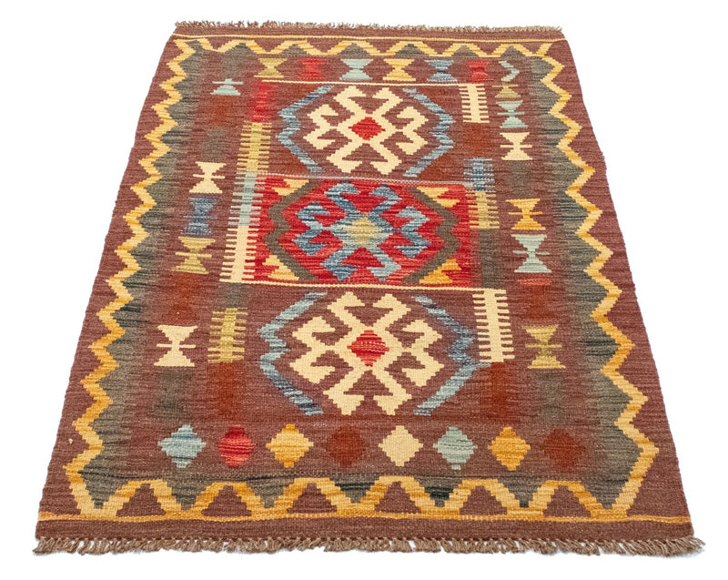 Kelim Carpet - orientalisk matta - 125 x 86 cm - brun