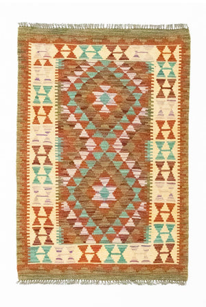 Kelim Carpet - orientalisk matta - 114 x 77 cm - flerfärgad