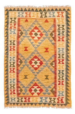 Kelim Carpet - orientalisk matta - 131 x 82 cm - gul