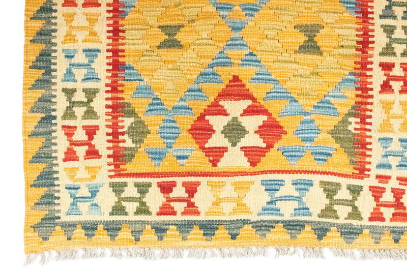 Kelim Carpet - orientalisk matta - 131 x 82 cm - gul