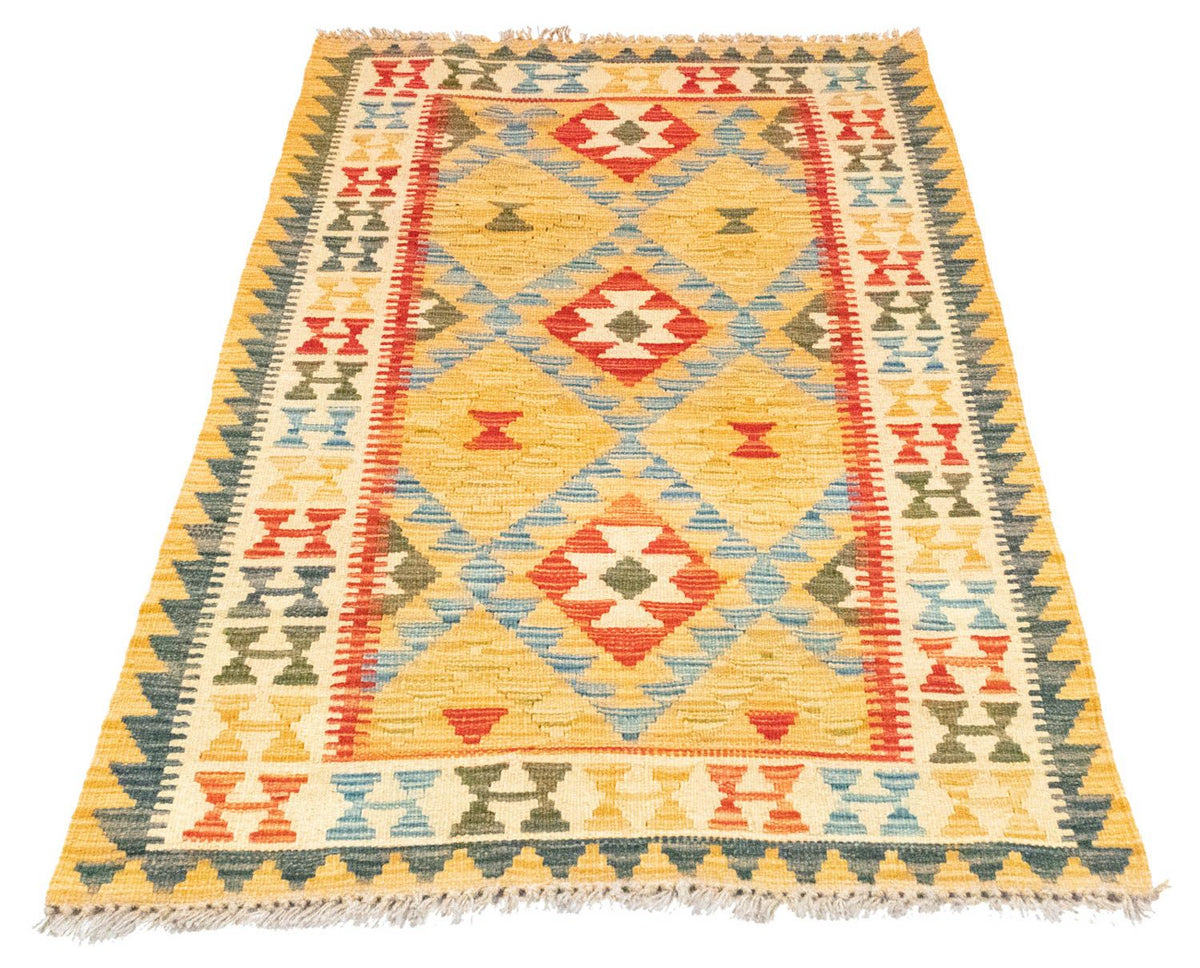 Kelim Carpet - orientalisk matta - 131 x 82 cm - gul