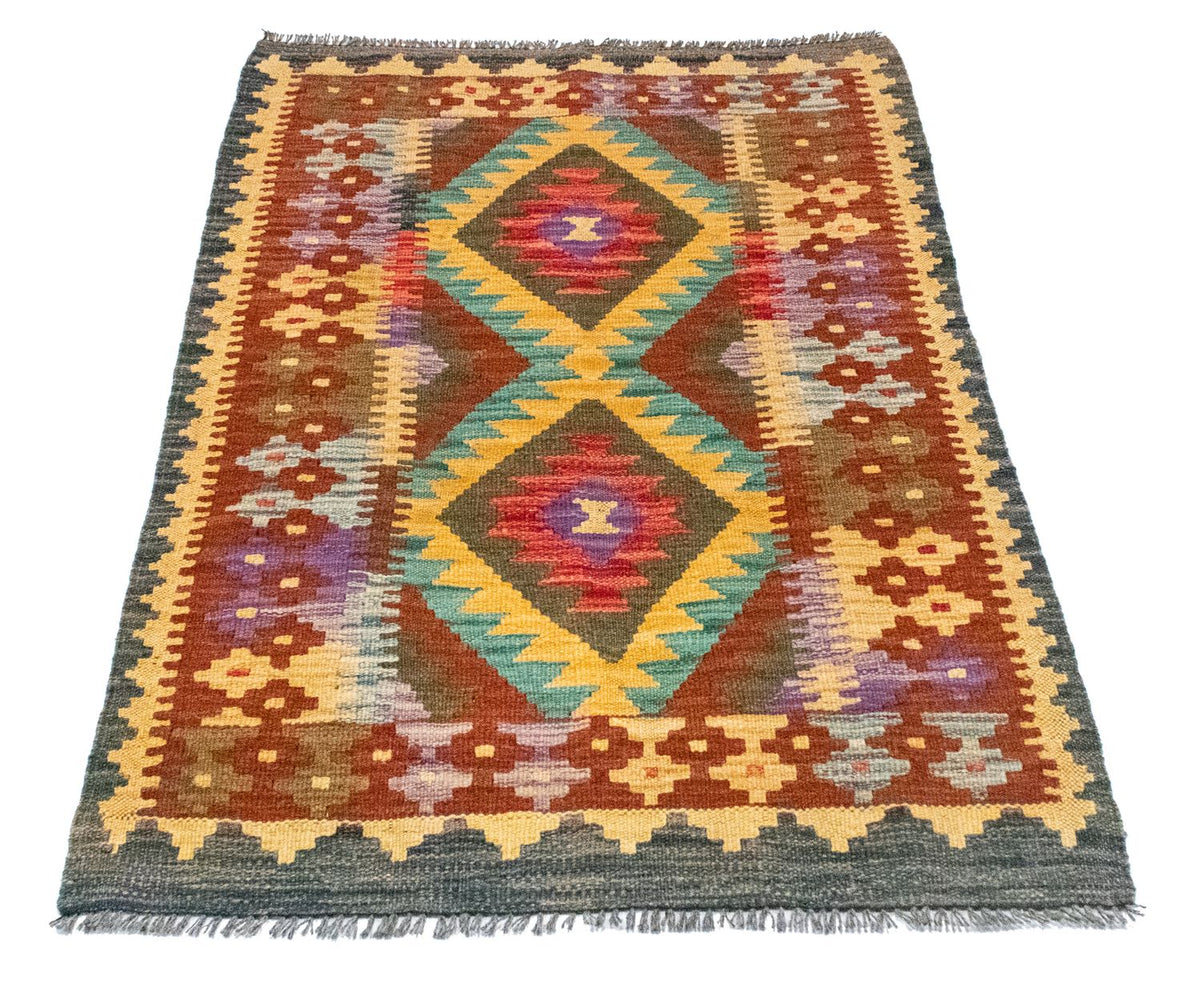Kelim Carpet - orientalisk matta - 123 x 80 cm - brun