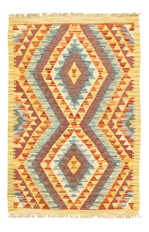 Kelim Carpet - orientalisk matta - 123 x 84 cm - flerfärgad