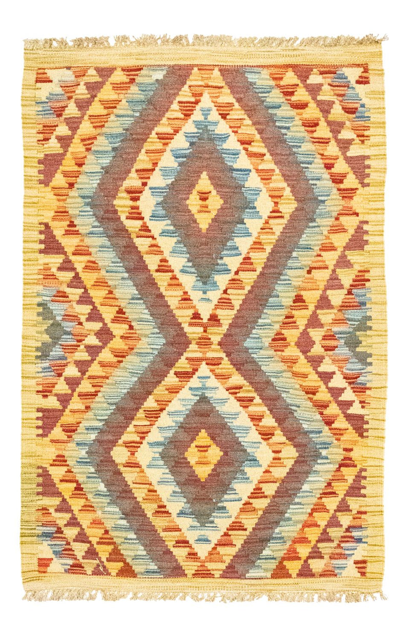 Kelim Carpet - orientalisk matta - 123 x 84 cm - flerfärgad