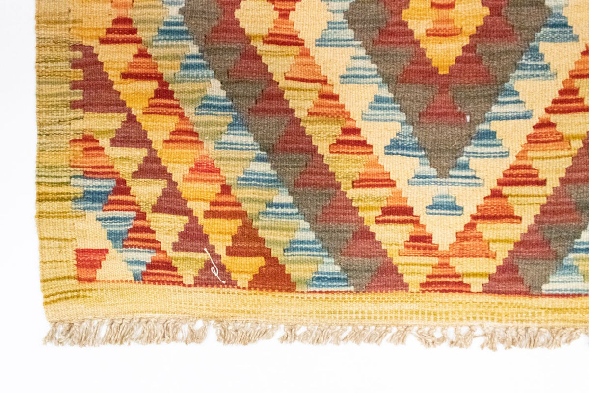Kelim Carpet - orientalisk matta - 123 x 84 cm - flerfärgad