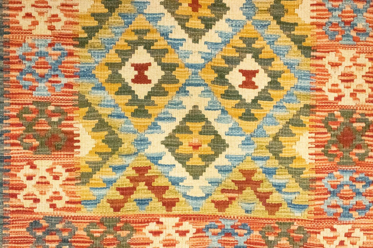 Kelim Carpet - orientalisk matta - 131 x 83 cm - flerfärgad