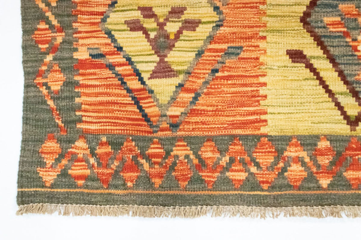 Kelim Carpet - orientalisk matta - 123 x 83 cm - orange