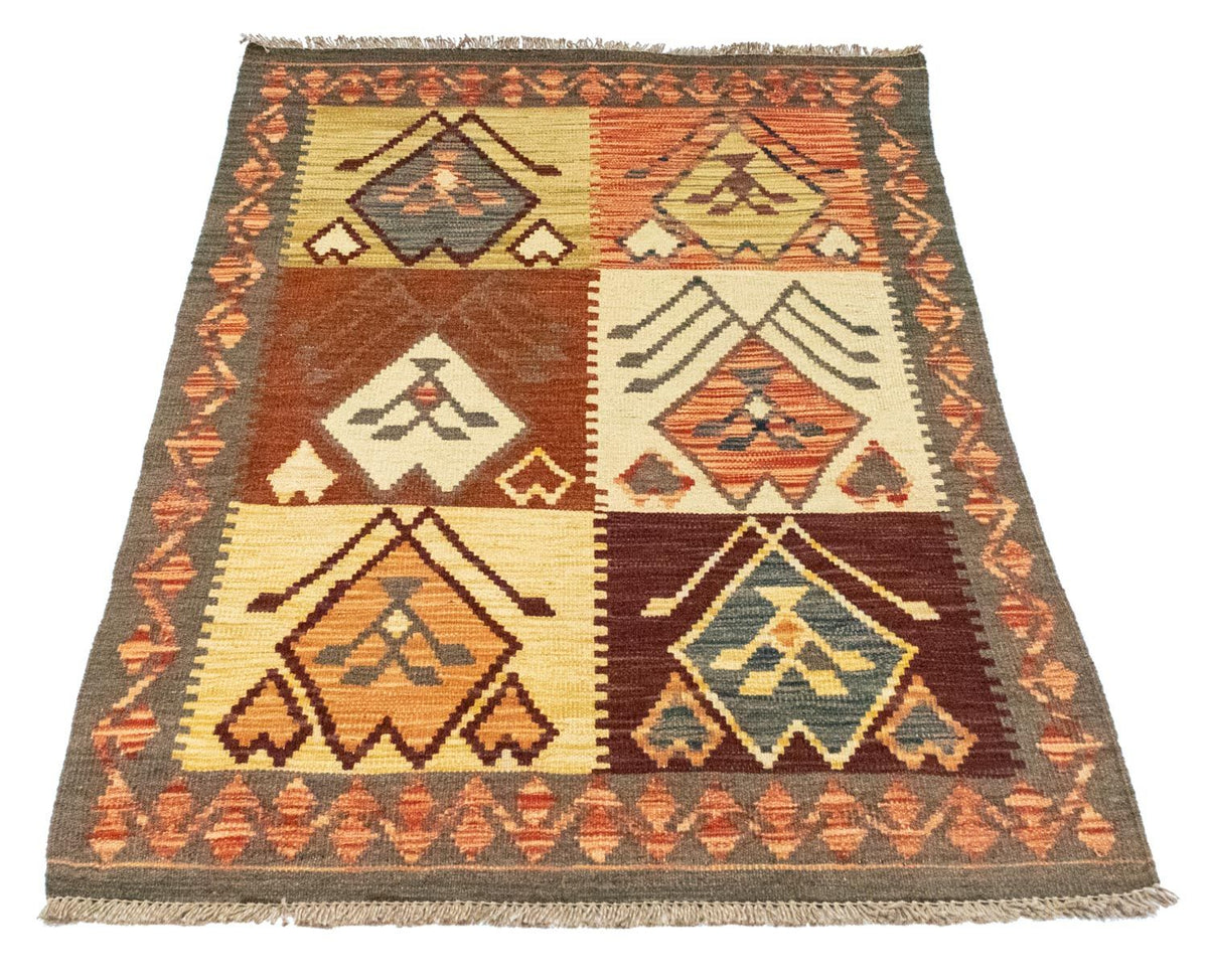 Kelim Carpet - orientalisk matta - 123 x 83 cm - orange