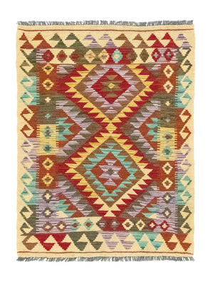 Kelim Carpet - orientalisk matta - 109 x 80 cm - flerfärgad