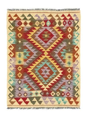 Kelim Carpet - orientalisk matta - 109 x 80 cm - flerfärgad