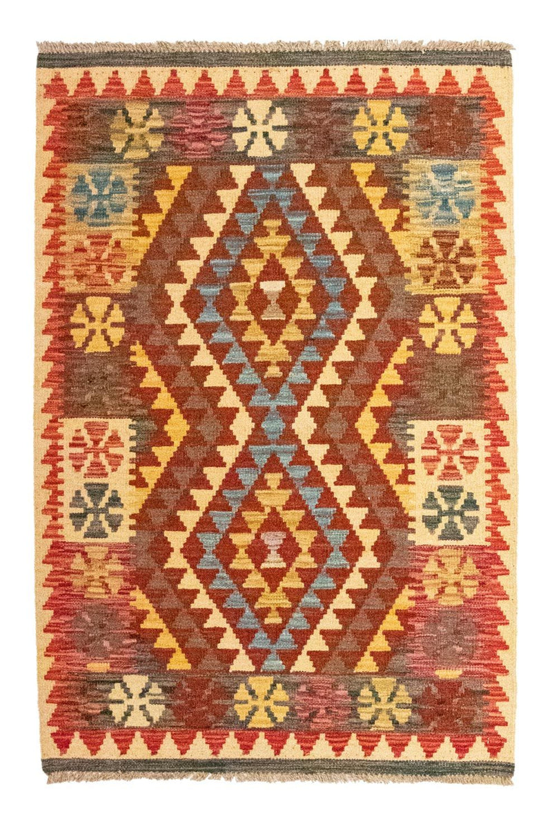 Kelim Carpet - orientalisk matta - 120 x 79 cm - orange