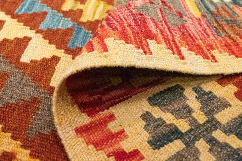 Kelim Carpet - orientalisk matta - 120 x 79 cm - orange