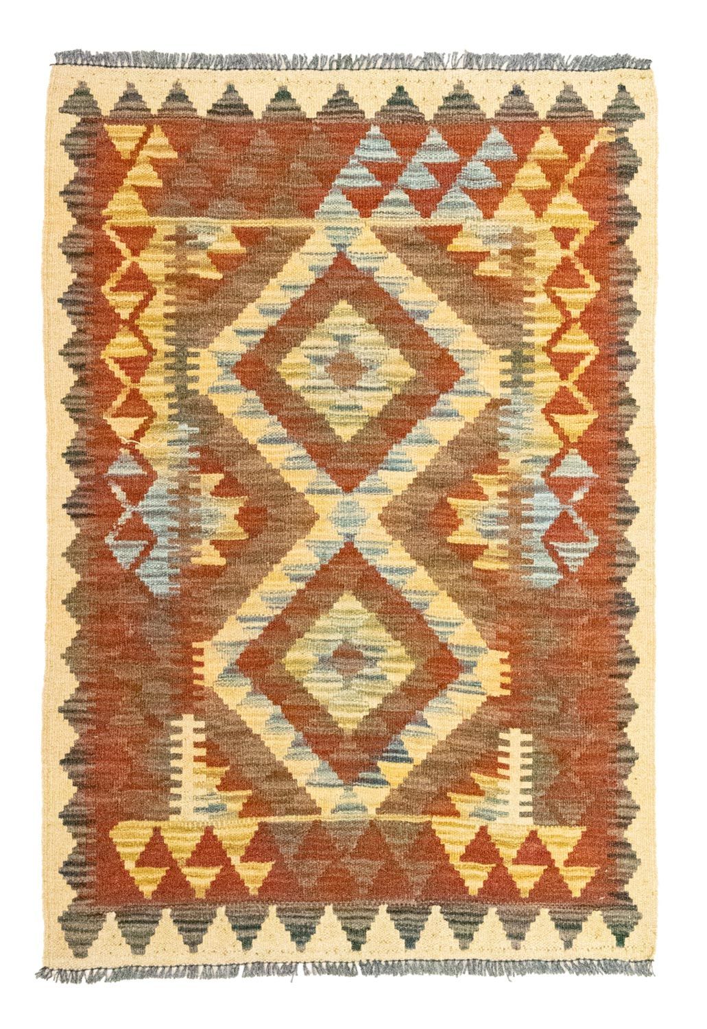 Kelim Carpet - orientalisk matta - 117 x 78 cm - brun