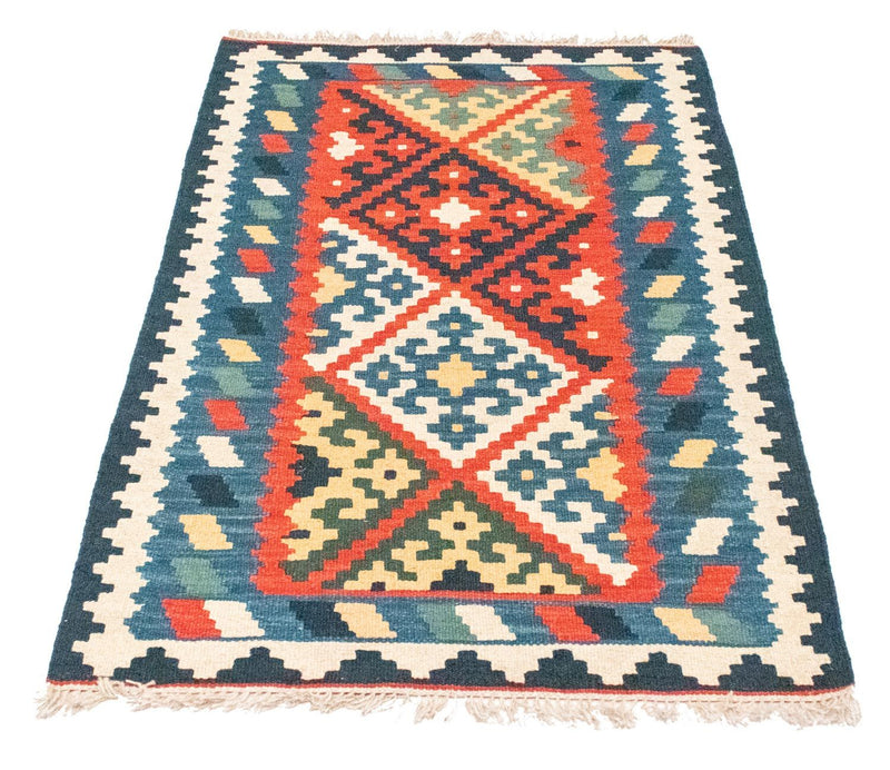 Kelim Carpet - orientalisk matta - 121 x 83 cm - blå