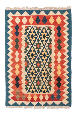 Kelim Carpet - orientalisk matta - 124 x 84 cm - flerfärgad