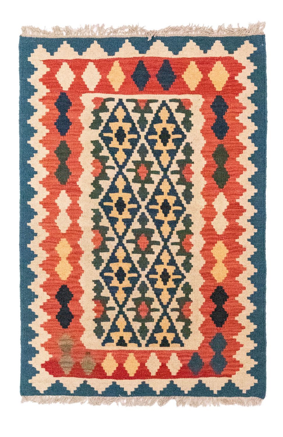 Kelim Carpet - orientalisk matta - 124 x 84 cm - flerfärgad