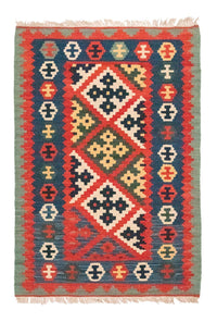 Kelim Carpet - orientalisk matta - 129 x 87 cm - flerfärgad