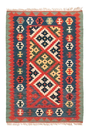 Kelim Carpet - orientalisk matta - 129 x 87 cm - flerfärgad