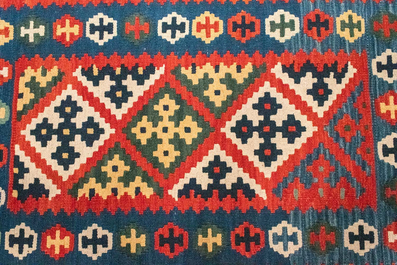 Kelim Carpet - orientalisk matta - 129 x 87 cm - flerfärgad