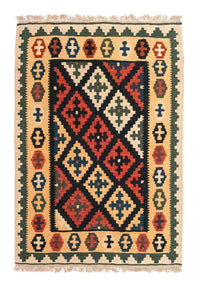 Kelim Carpet - orientalisk matta - 128 x 87 cm - blå