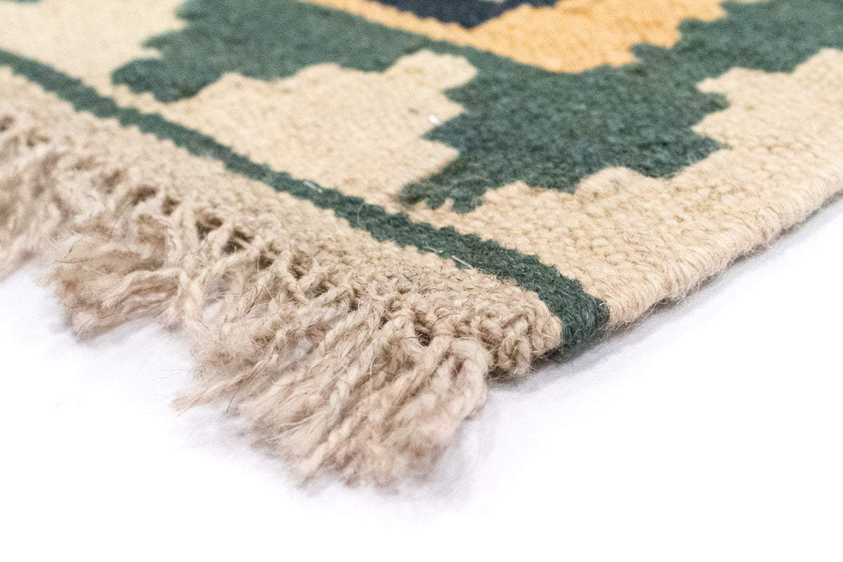 Kelim Carpet - orientalisk matta - 128 x 87 cm - blå