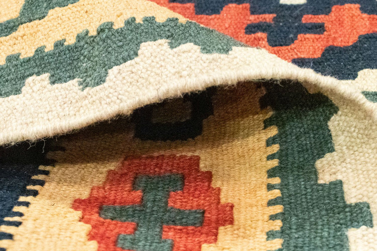 Kelim Carpet - orientalisk matta - 128 x 87 cm - blå