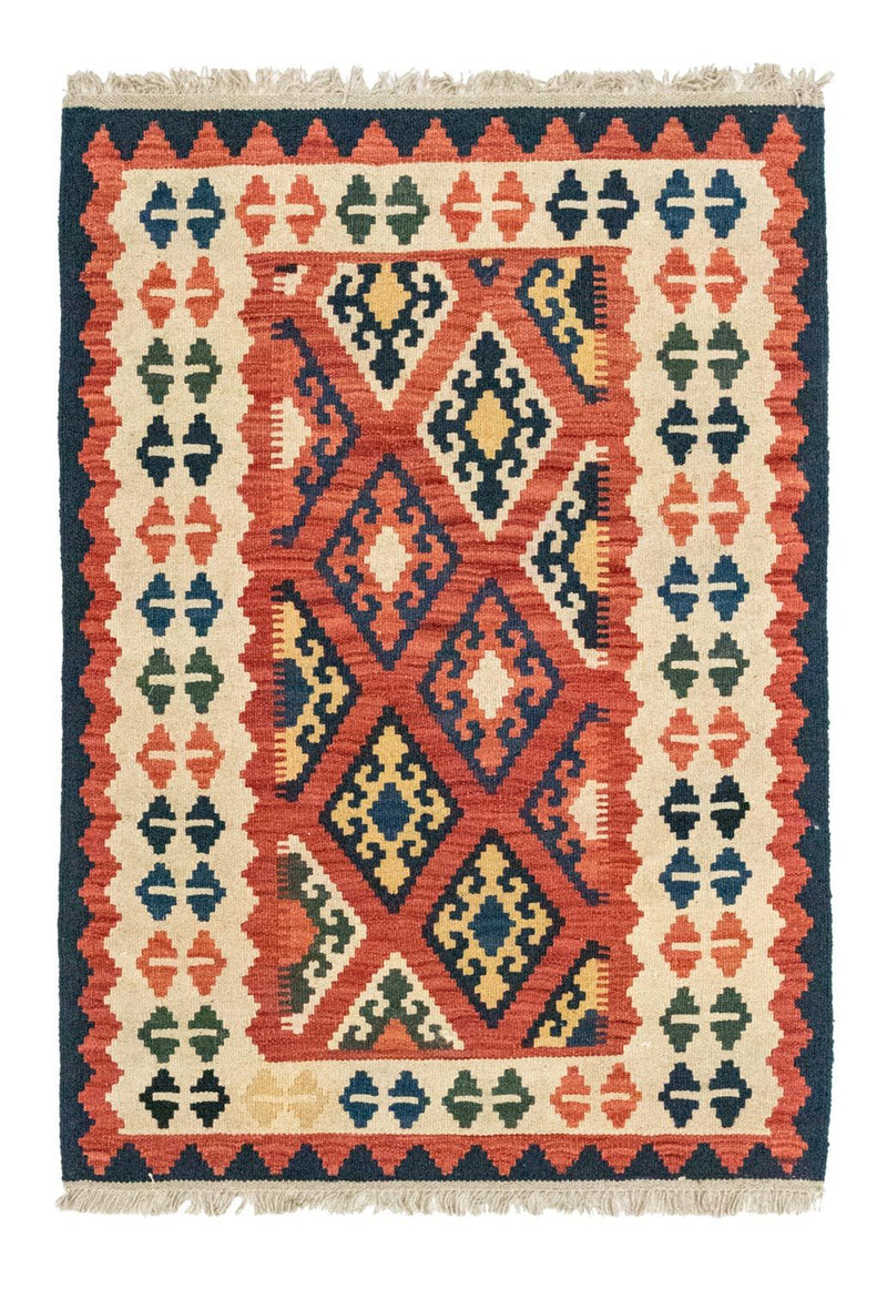 Kelim Carpet - orientalisk matta - 123 x 85 cm - orange
