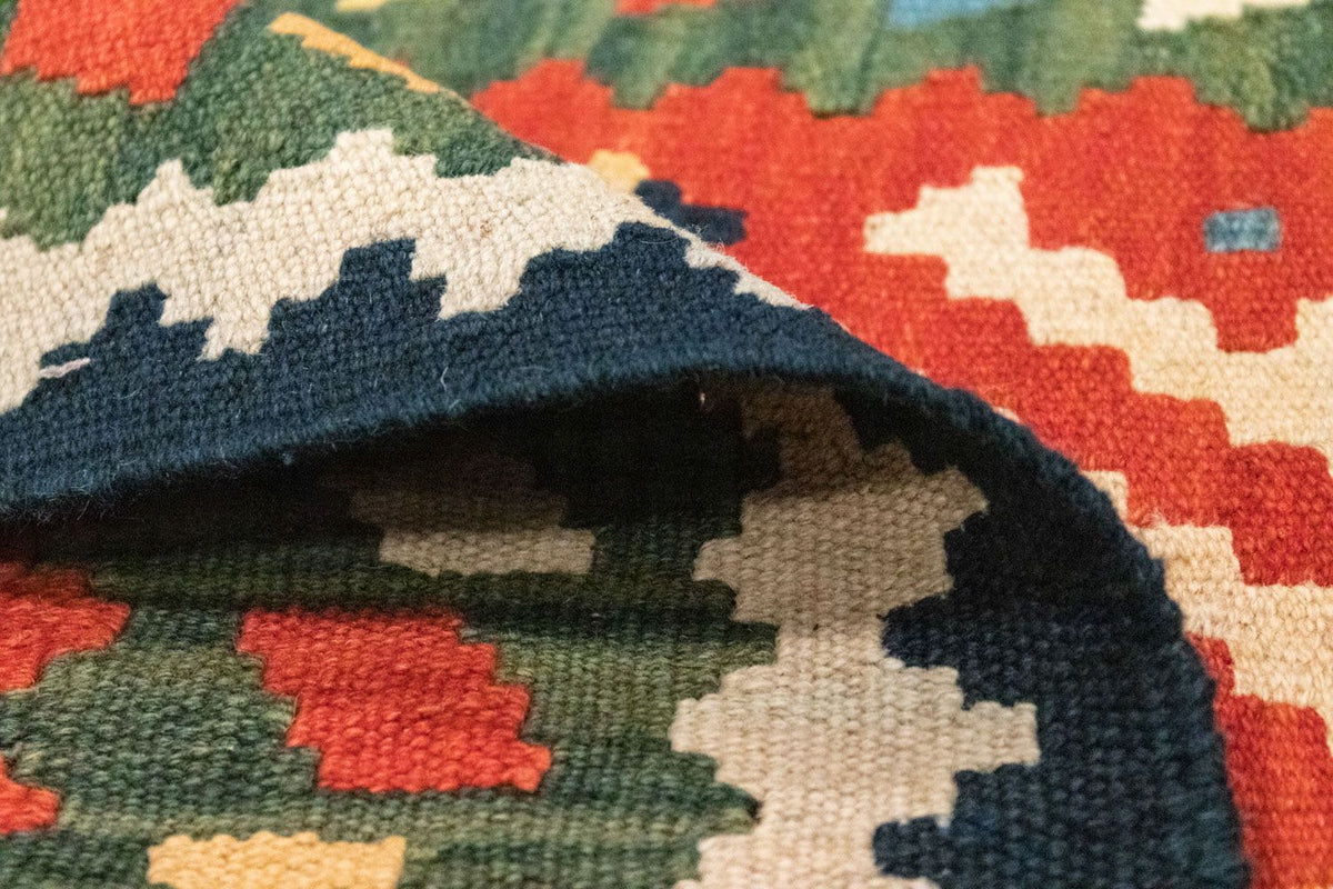 Kelim Carpet - orientalisk matta - 120 x 80 cm - grön